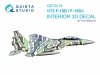Quinta Studio QD72215 F-15D/F-15DJ Eagle 3D-Printed & coloured Interior on decal paper (Fine Molds) 1/72